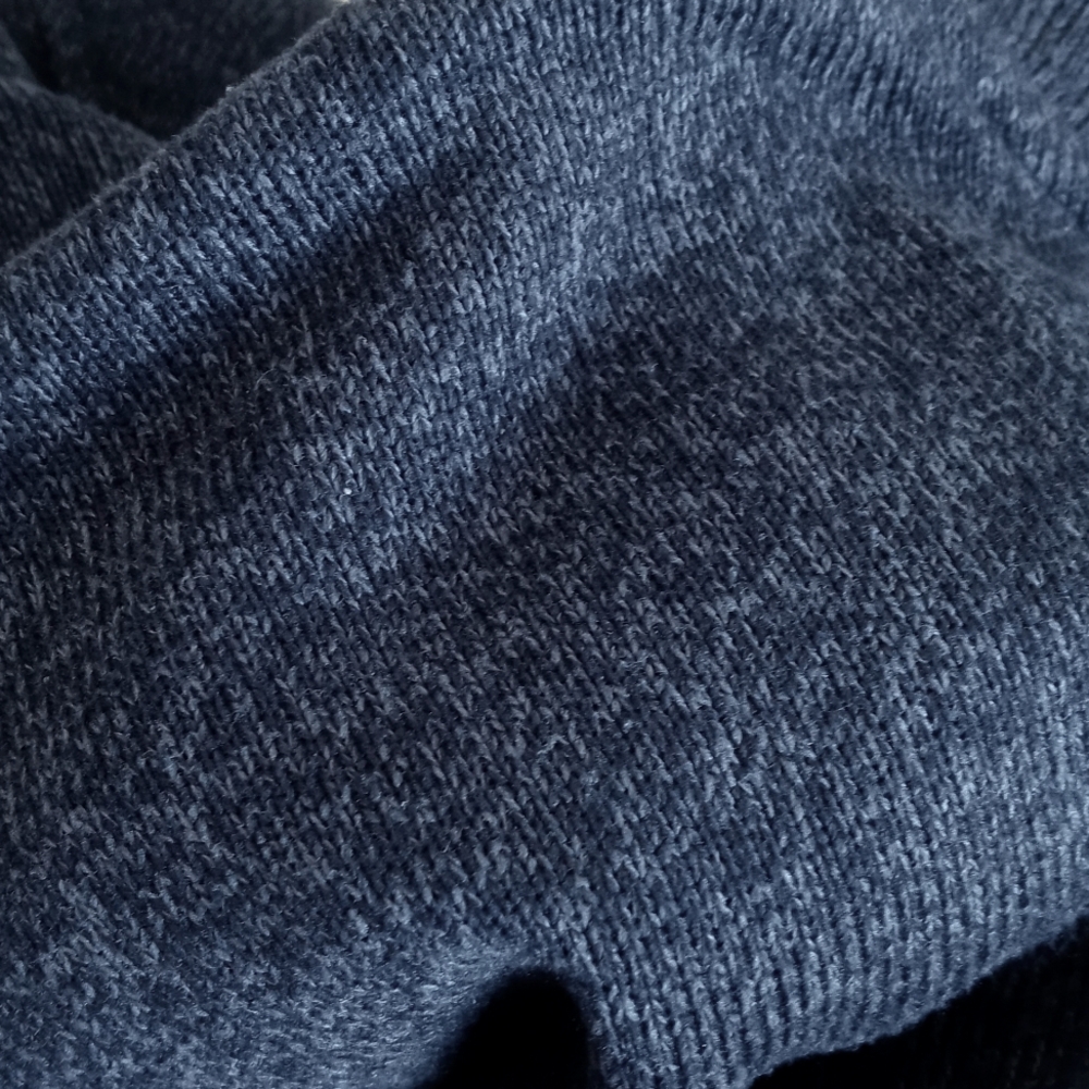 Men's Izod Heathered Navy Blue Half-Zip Long Sleeve Sweater XXL - Picture 9 of 9